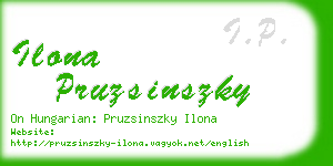 ilona pruzsinszky business card